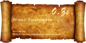 Orosz Zsuzsanna névjegykártya